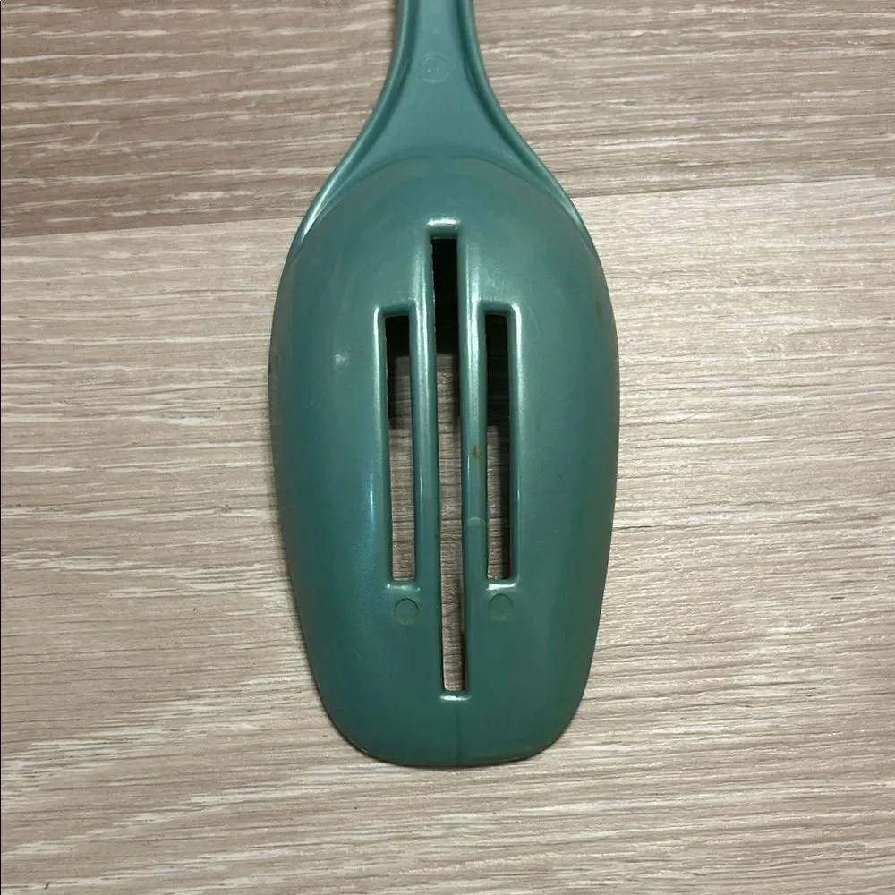 Foley Vintage Metallic Teal Slotted Kitchen Spoon